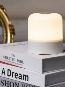 1pc Bedside Lamp, 7 Color Modes Sleep Lamp, Eye-Caring Desk Lamp For Teenagers, Touch Control, USB Powered Portable Night Light For Bedroom, Living Room Or Office, LED - Multicolor - View 3