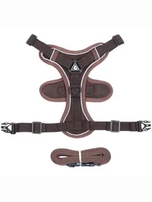 Reflective Pet Harness And Leash Set, Suitable For Dogs And Cats, Escape-Proof Adjustable Small Dog Harness With Soft Mesh - Multicolor - View 17