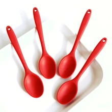 [2/4/6pcs] Premium Silicone Basting Brush, 8-Inch Heat Resistant Kitchen Tool, Non-Stick Cooking Spoon For Grilling Baking, Dishwasher (Red) - Red - View 14