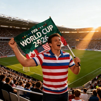 FIFA 美国、加拿大和墨西哥世界足球俱乐部旗帜，足球迷欢呼的背景，斗篷旗，派对装饰旗，可用作披风、派对氛围道具和拍照道具。