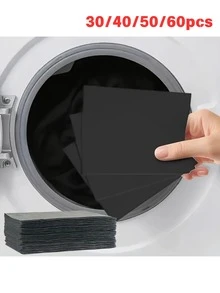 Hojas protectoras de color de ropa negra, bloquean los tonos oscuros, evitan la decoloración y el sangrado de color, mantienen la ropa oscura con aspecto nuevo, bloqueo de color de ropa marrón - A granel - Ver 1