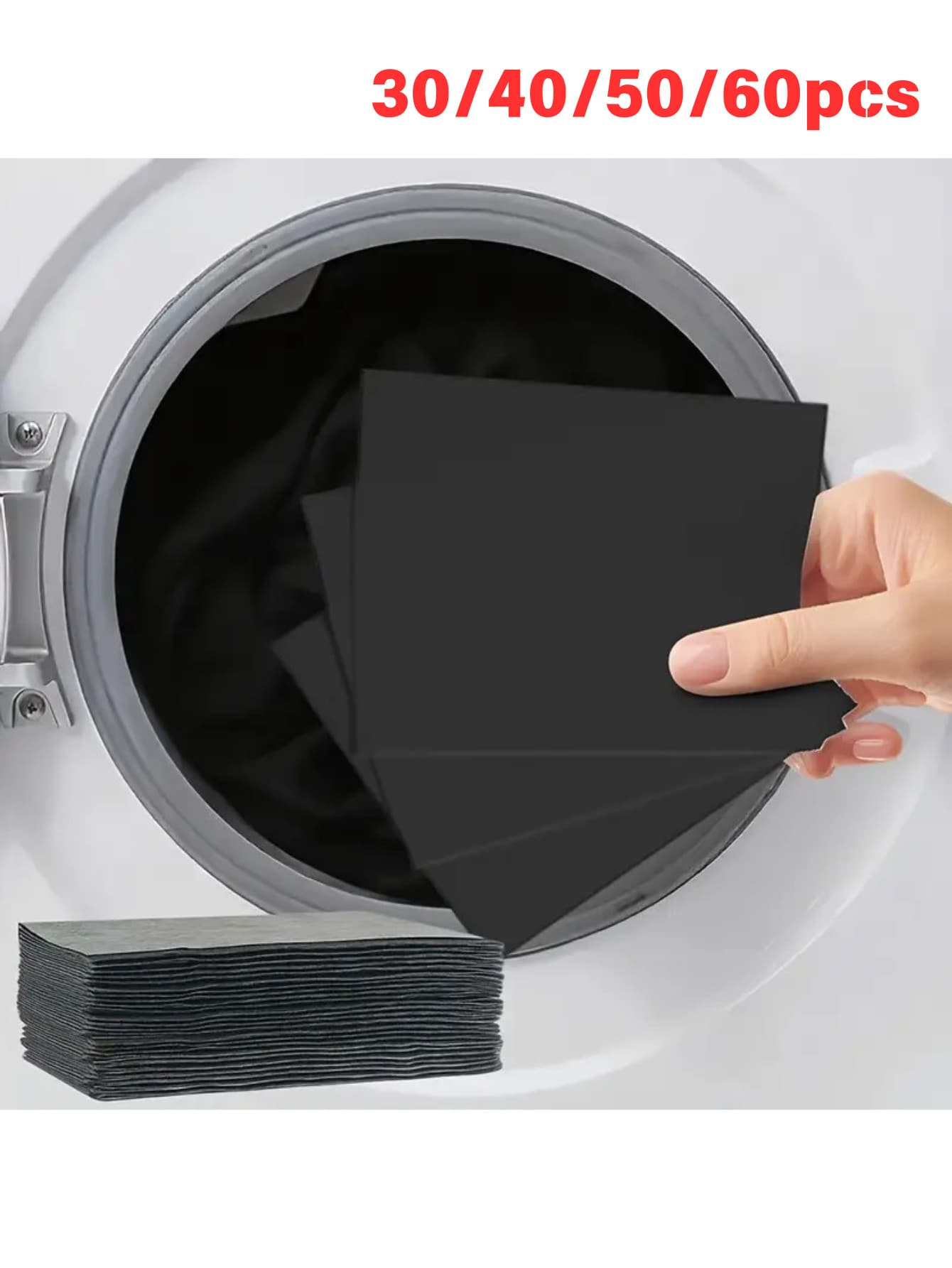 Hojas protectoras de color de ropa negra, bloquean los tonos oscuros, evitan la decoloración y el sangrado de color, mantienen la ropa oscura con aspecto nuevo, bloqueo de color de ropa marrón - A granel - Ver 1