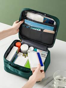 Portable Medical Storage Bag. Large Capacity First Aid Kit. Medical Storage Bag. Medical Supplies Organizer Bag - Ample Storage Space To Meet Travel And Home Emergency Needs - Ideal Choice For Outdoor Enthusiasts. It Can Also Be Used As A Travel Storage Bag, Makeup Bag Or Large Capacity Item Storage Bag. Suitable For Outings, Hunting, Hiking, Camping, Home Use And Emergency Situations. Essential Travel And Outdoor First Aid Kit. Available In Multiple Colors. - A - View 9