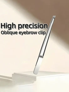 Horizontal Textured Eyebrow Tweezers, Angled Eyebrow Hair Removal Tool, Beauty Shaping Eyebrow Grooming Tool, High Quality Stainless Steel Eyelash Tweezers - Tweezers - View 4