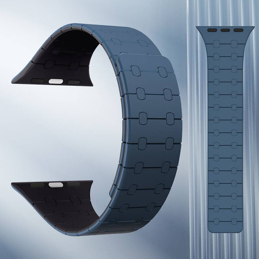 1条磁性硅胶运动表带，兼容 Series 11/10/9/8/7/6/SE/5/4，适用于49mm、46mm、45mm、44mm、42mm、41mm、40mm、38mm表盘尺寸。