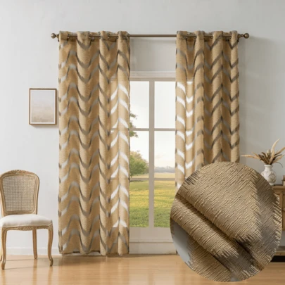 1 perdea transparentă cu decupaj în stil retro american