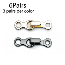 2/4/6/8 Pairs Alloy Invisible Hook And Eye Fasteners, Collar Hooks, Pant Hooks, Leather And Fur Coat Hooks, Anti-Exposure Clasps - Multicolor - View 14