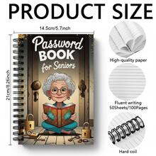 1pc Password Organizer Notebook | Secure Account Login Record Book, Suitable For Home/Office, Practical Gift For Elders - Multicolor - View 9