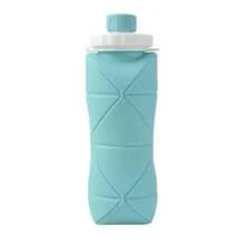 Outdoor Portable Water Cup Artifact! 600ml Foldable Silicone Cup, Easily Put In Your Pocket Foldable Water Cup Silicone Portable 600ml Outdoor Travel Sports Compressed Water Bottle Creative Casual Cup - Blue - View 8