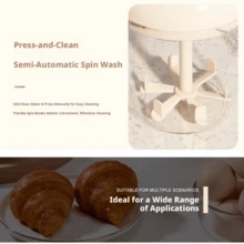 Batidor de huevos de gran capacidad y multifuncional con prensa manual tipo taza, nuevo espumador de leche para hornear - verde menta - Ver 4