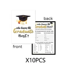 50Pcs Who Knows The Graduates Best - Grad Graduation Party Game 2026 Party Supplies Decoration - Multicolor - View 8