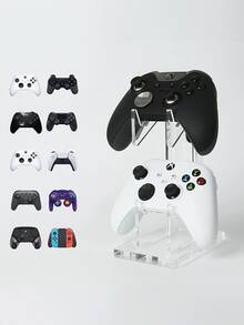 (Detachable) 1Set Universal 2-Layer Acrylic Game Controller Stand&Headphone Stand Game Accessories Storage Stand,Headset Game Accessory Bracket,Portable Clamp Design For Office Desk Organization Holder Ideal For Displaying Your Gaming Collection - Multicolor - View 6