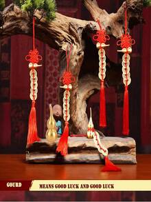 1个风水招财葫芦吊坠（金属葫芦内含5枚铜钱），寓意吉祥，带来健康、成功、平安和财富，适用于汽车、家具、包包、家居、办公室等多种场合。 - 中國風 - 查看 6