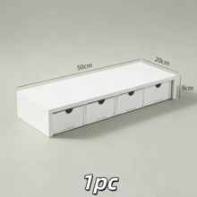 Hộp đựng đồ để bàn 1 chiếc có 4 ngăn kéo, nhiều lựa chọn, chất liệu nhựa nhẹ và bền, tiết kiệm không gian, đa chức năng. Thích hợp để sắp xếp và cất giữ văn phòng phẩm, đồ dùng văn phòng, mỹ phẩm, vật dụng nhỏ, tuyệt vời cho ký túc xá, bàn trang điểm phòng ngủ, bàn làm việc văn phòng và nhiều nơi khác. - trắng - Xem 12