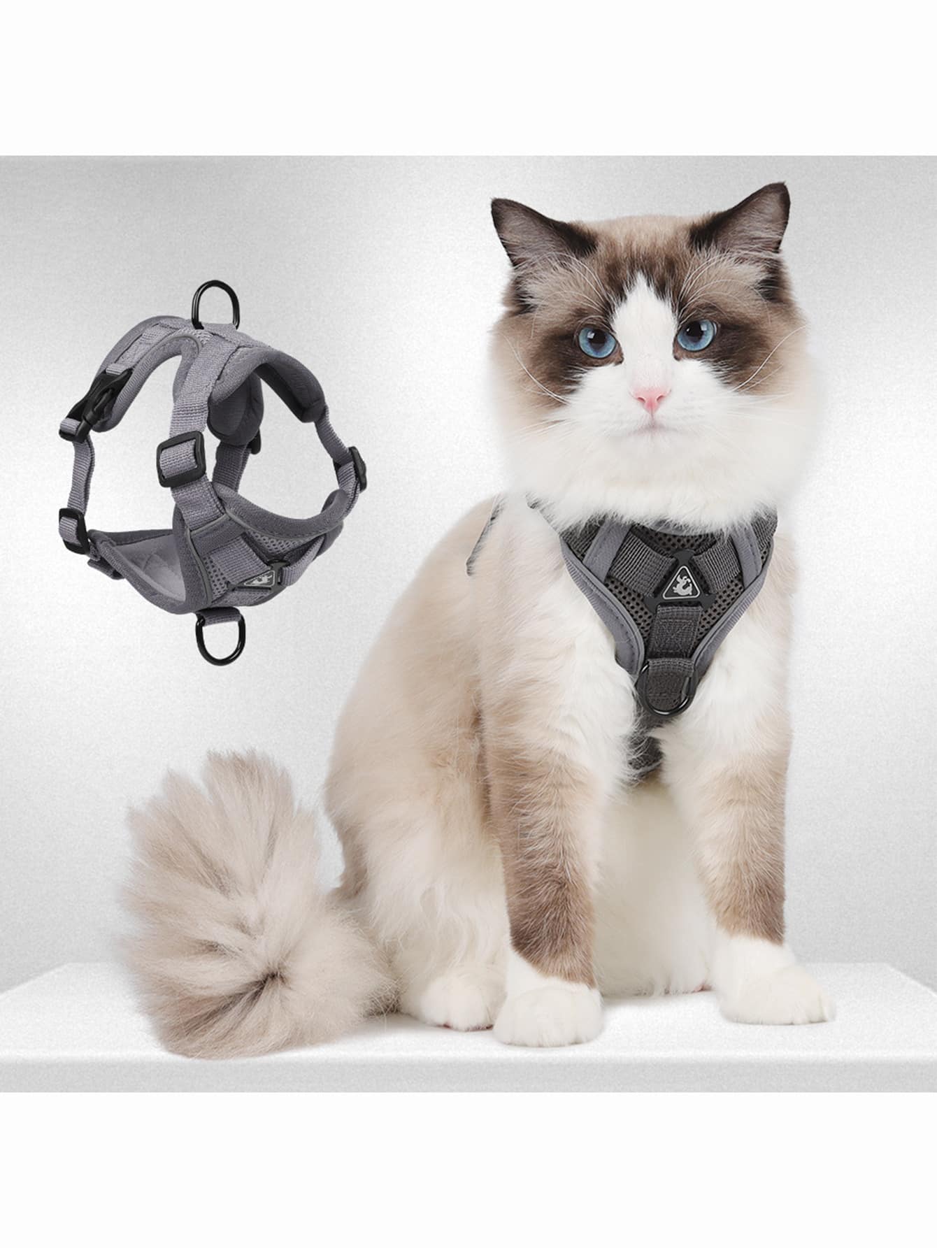 Reflective Pet Harness And Leash Set, Suitable For Dogs And Cats, Escape-Proof Adjustable Small Dog Harness With Soft Mesh