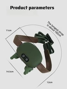 Masajeador portátil - 3 modos y 2 ajustes de temperatura, adecuado para cuello, hombros, espalda y piernas, funcionamiento inalámbrico, material de plástico, recargable por USB, ideal para uso en la oficina, regalo perfecto para los padres - Talla única - Ver 11