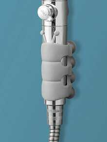 通用毛毛虫造型浴室置物架，带吸盘、可移动座椅、免工具安装、可调节淋浴喷头支架，适用于浴室配件、便携式浴室吸盘水壶淋浴喷头支架、浴室工具和收纳 - A - 查看 2