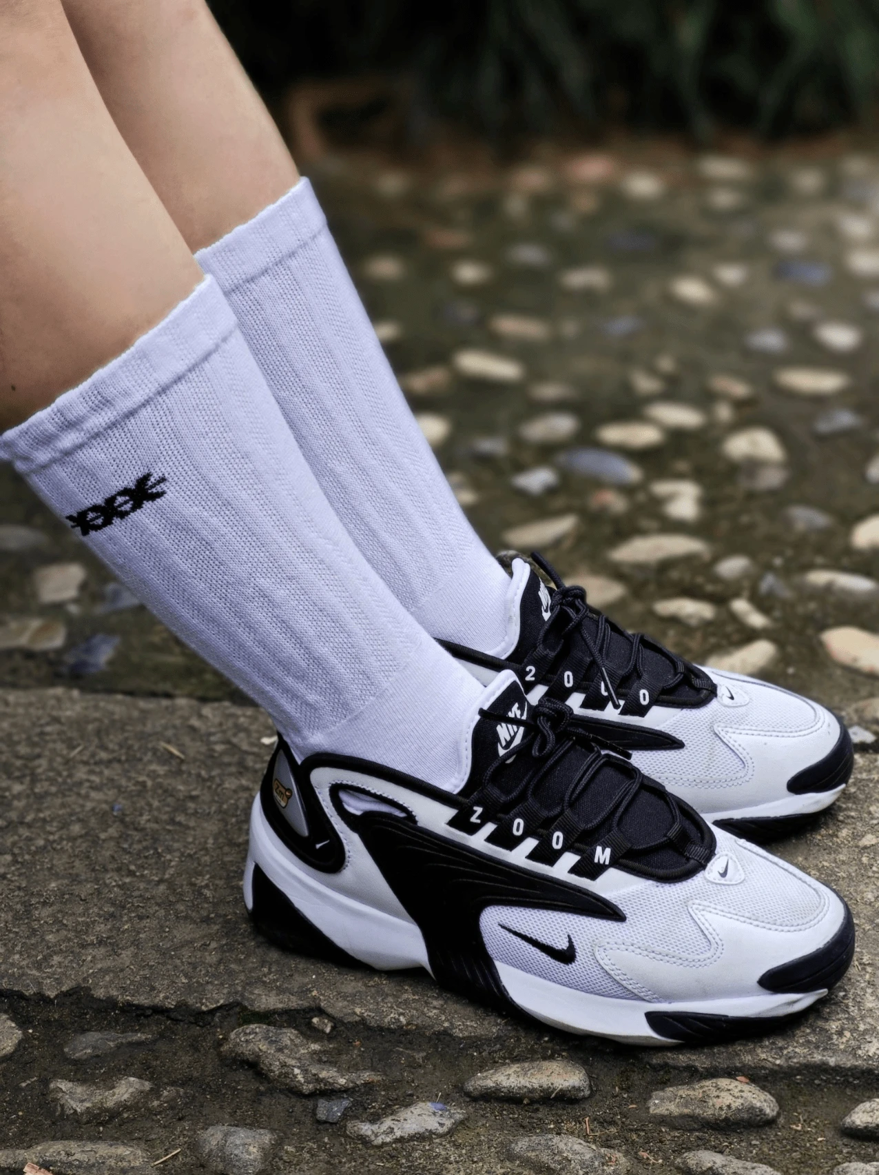 Nike Zoom 2K Air 疾速泡棉織物合成革中幫氣墊休閒城市通勤跑步鞋女款黑白熊貓 - 黑與白 - 查看 1