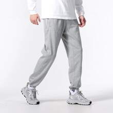 Nike Dri-Fit Standard Issue 鬆緊繫帶長款休閒百搭舒適針織運動褲 男款 灰色 - 灰色 - 查看 7