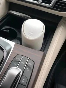 1pc ABS Base Silicone Car Trash Can, Removable & Multi-Functional, Mini Storage Box For Keys, Phones, Coins, Anti-Slip Design Fits Cup Holder & Dashboard - Vehicle-mounted Trash Cans - View 4