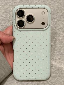 Ốp lưng điện thoại chấm bi dễ thương phối màu tương phản, tương thích với iPhone 17 Pro Max, 17 Pro, 17, 16 Pro Max, 16 Pro, 16, 15 Pro Max, 15 Pro Max, 15 Pro, 14 Pro Max, 14 Pro, 14, 13 Pro Max, 13 Pro, 13, 12 Pro Max, 12 Pro, 12, 11. Thiết kế tối giản, chống sốc IMD. - Chấm bi màu xanh lá nhạt - Xem 1