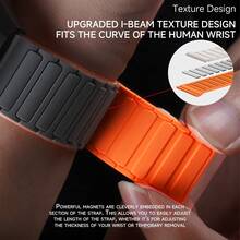 磁吸式可调节运动表带 - 20mm/22mm 表带,兼容华为 Watch GT 5 Pro GT5 GT4 GT3 GT2/Watch 4 Pro/3 Pro,小米 Watch 2 Pro S4 S3 S2 S1 Color 2,Forerunner 935/945/945 LTE/955/955 Solar/965,Fēnix 7/Fēnix 7 Pro/Fēnix 8/S70/MARQ Gen2,Galaxy Watch 7/6/5/4 经典表带 时尚替换表带 - 星光橙色 - 查看 3