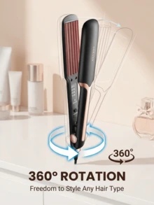 SOKANY1906 2-In-1 Hair Straightener & Curler, Negative Ion Steam Hair Straightener With Ceramic Plates - EU C Type Plug(220-240V) - View 7