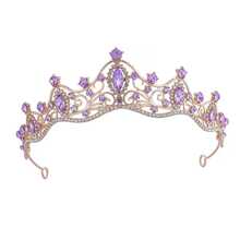1pc Women's Crystal Crown Headpiece, Rhinestone Princess Headband, Wedding Birthday Bridal Hair Accessory, Wedding Accessory, Graduation Ceremony And Other Occasions - Multicolor - View 13