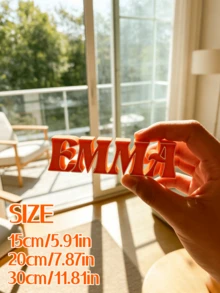 1 Buah Papan Nama Cetak 3D yang Dipersonalisasi - Papan Nama Meja Berdiri Bebas dengan Nama Kustom, Dekorasi Nama, Tampilan Meja Kreatif, Ideal untuk Rumah, Kantor, Kamar Bayi, Ulang Tahun, Hari Raya & Lainnya - MultiWarna - View 6