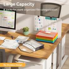 1 Pack Expandable Plastic File Folder, Transparent Accordion Style File Bag With Clasp, Large Capacity Document Organizer Suitable For A4/B4 Size, No Divider Design, 7 Bright Colors, Portable File Storage For School, Office, Home, Hospital, Durable Multi-Function File Folder - Multicolor - View 4