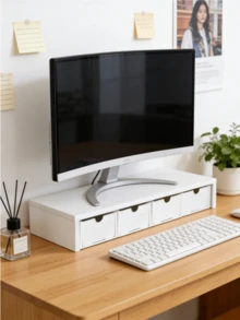 Hộp đựng đồ để bàn 1 chiếc có 4 ngăn kéo, nhiều lựa chọn, chất liệu nhựa nhẹ và bền, tiết kiệm không gian, đa chức năng. Thích hợp để sắp xếp và cất giữ văn phòng phẩm, đồ dùng văn phòng, mỹ phẩm, vật dụng nhỏ, tuyệt vời cho ký túc xá, bàn trang điểm phòng ngủ, bàn làm việc văn phòng và nhiều nơi khác. - trắng - Xem 3