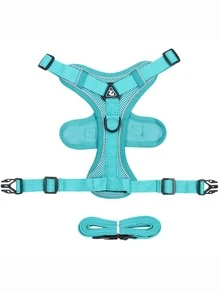 Reflective Pet Harness And Leash Set, Suitable For Dogs And Cats, Escape-Proof Adjustable Small Dog Harness With Soft Mesh - Multicolor - View 28