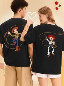 Disney Men T-Shirts - 黑色-女 - 查看 1