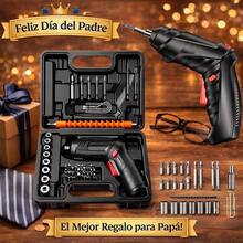 Portable Electric Drill Kit With Complete Accessories: Easy Repairs And Construction! - 黑色 - 查看 1