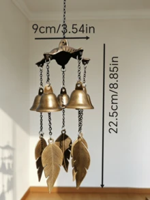 1pc Cast Iron Wind Chime, Iron Decorative Bell Pendant With Chain, Outdoor Garden Decor, No Electricity Needed, Adds Soothing Sounds To Balcony And Yard, Suitable For Home And Garden Decoration - one-size - View 2