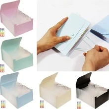 A6 13-Compartment Multi-Layer Document Bag For Organizing Exam Papers, Accordion-Style Mini Folder, Large Capacity, Includes Stickers, Multi-Layer Folder With Categorized Extension Pockets, Paper Organizer, Back-To-School - Multicolor - View 11