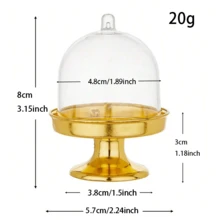 12 Mini Dessert Cups, Gold Plated Gold And Silver Tray Shaped Gift Decoration Box, Suitable For Wedding, Birthday, Christmas, Halloween, Bridesmaid Party, Gender Reveal Party, Easter, Thanksgiving, Eid, Party Cake, Kitchen, Bedroom, Living Room Dessert Display And Gift And Accessories Storage Display Box. - Multicolor - View 5