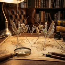 3D Metal Puzzle Mechanical Praying Mantis Steampunk Precision Handmade Assembly Model Adult Stress Relief DIY Toy Metal Material Desktop Decoration Collectible Creative Gift - Multicolor - View 9