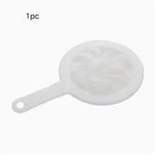 3pcs Ultra-Fine Nylon Filter Mesh, 100/200/400 Mesh, Suitable For Soy Milk, Coffee And Juice | Durable Non-Electric Kitchen Strainer With Ergonomic Handle, Essential Kitchen Tool Gift, Space-Saving Kitchen Organizer - White - View 16