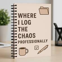 1pc Spiral Bound Humorous Notebook, Suitable For Professional Occasions And Parties As An Interesting And Intelligent Journal School Supplies - A5 - View 4