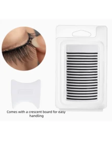 18片自粘式假睫毛条 - 无需胶水即可轻松佩戴，适用于大多数假睫毛，无香型（附赠月牙形假睫毛托架） - 黑色 - 查看 9