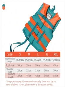 1pc Adjustable Buckle Life Jacket, High Buoyancy, Suitable For Boating, Fishing, Rafting, Kayaking, Surfing, Sailing, And Pool Floats, Emergency Flood Prevention Equipment - Orange - View 8