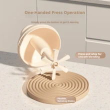 Batidor de huevos de gran capacidad y multifuncional con prensa manual tipo taza, nuevo espumador de leche para hornear - verde menta - Ver 11