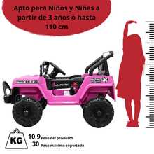 Joykoo Camioneta Montable Electrica para Niños Control Remoto 12v - Rosa Claro - Ver 6