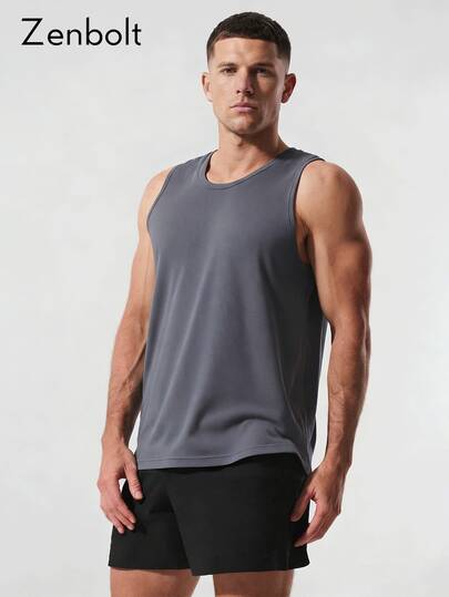 ZULIZ 男士超柔软透气无袖背心，吸湿排汗弹力健身运动上衣，轻便多功能运动休闲夏季服