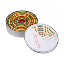 Bộ 12 khuôn cắt bánh quy tròn bằng thép không gỉ, khuôn có gọng, khuôn tròn tạo bong bóng, khuôn vòng bánh, khuôn vỏ bánh nướng, bộ khuôn làm bánh bao và mousse. - Xem 10