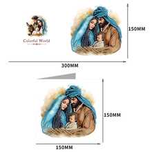 6张钻石画贺卡，卡通人物主题，纸质材质，镶嵌圆形水晶宝石，祝福语，独特的非对称钻石设计，适合作为礼物 - 查看 3