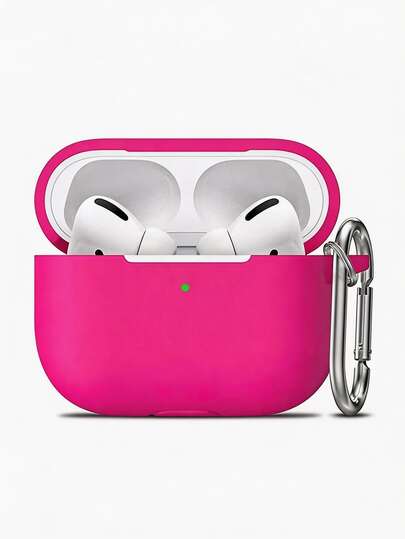 1pc Silicone Case + Track-Shaped Round Buckle Earphone Case Compatible With Apple 1/2/3, Pro/Pro 2/Pro 3, Anti-Drop Protection, New 4th Generation