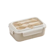 Bộ 3 món: Hộp cơm bento người lớn - Cốc yến mạch - Túi đựng cơm trưa - Mang theo, nhẹ, tiện lợi, kèm thìa và dĩa, bền, chống rò rỉ và chất liệu an toàn thực phẩm. - Nhiều màu - Xem 10