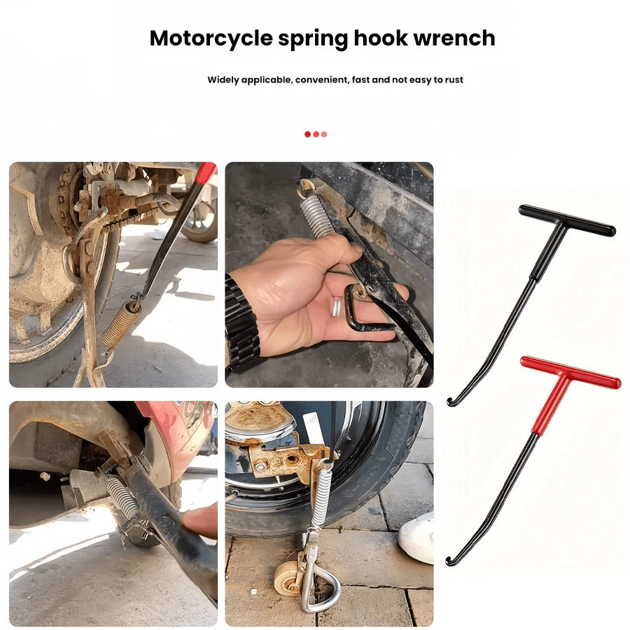 T-förmiger Federhaken-Bremsschlüssel. Motorrad- und Elektrofahrzeug-Federhaken-Schlüssel, Seitenständer, Kupplung, Auspuffrohrfeder-Entfernungs- und Installationswerkzeug.